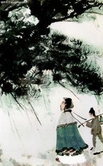 渊明携酒图
