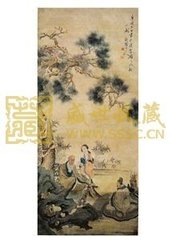 题伏生受书图